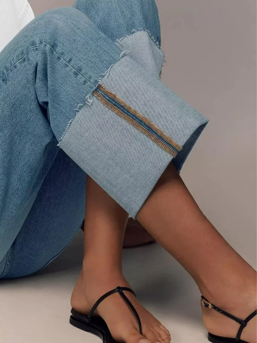 Jeans for Women Wide Leg Baggy High Waist Boyfriends Straight Leg Stretchy Denim - Picture 5 of 5